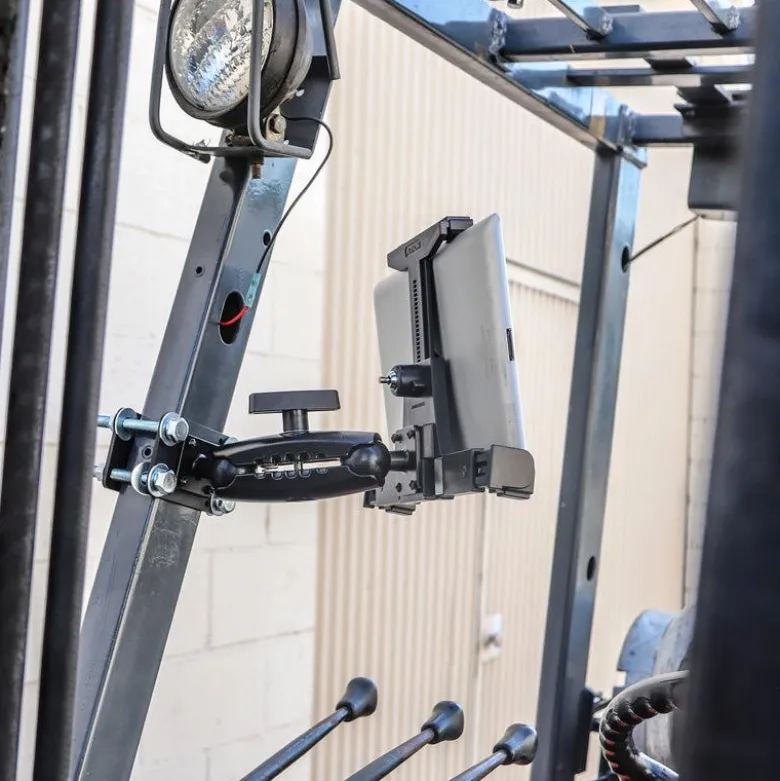 LockVise™ Locking Forklift Front Guard Tablet Mount with 5" Robust™ Shaft