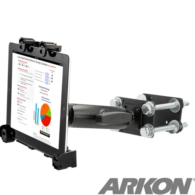 LockVise™ Locking Forklift Front Guard Tablet Mount with 5" Robust™ Shaft