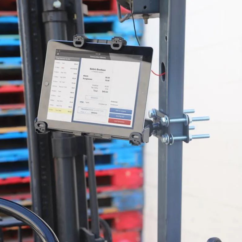 LockVise™ Locking Forklift Front Guard Tablet Mount with 5" Robust™ Shaft
