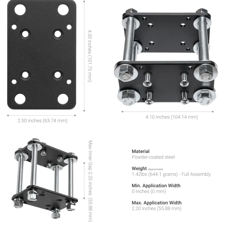 LockVise™ Locking Forklift Front Guard Tablet Mount with 7.25" Shaft