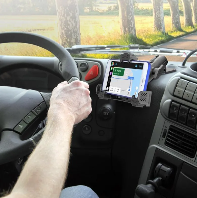 LockVise™ Locking Phone Mount with 2.75" Arm and Metal AMPS Drill Base