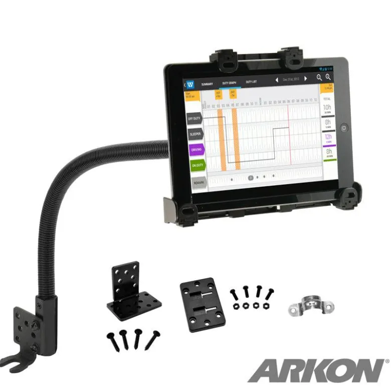 LockVise™ Locking Seat Rail Tablet Mount with 22" Gooseneck