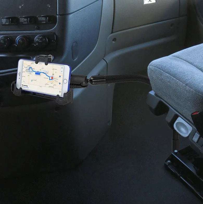 LockVise™ Locking Seat Rail or Floor Phone Mount