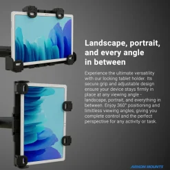 LockVise™ Locking Tablet Clamp Mount with 38mm Ball Compatibility