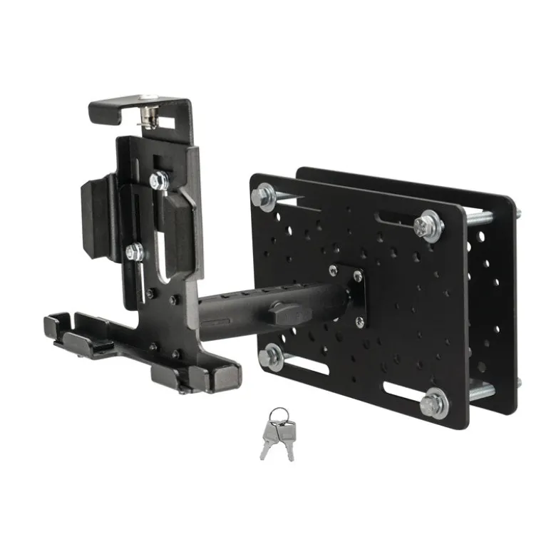 LockVise™ Metal Locking Forklift Overhead Guard Tablet Mount with 6" Shaft