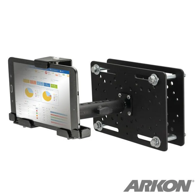 LockVise™ Metal Locking Forklift Overhead Guard Tablet Mount with 6" Shaft