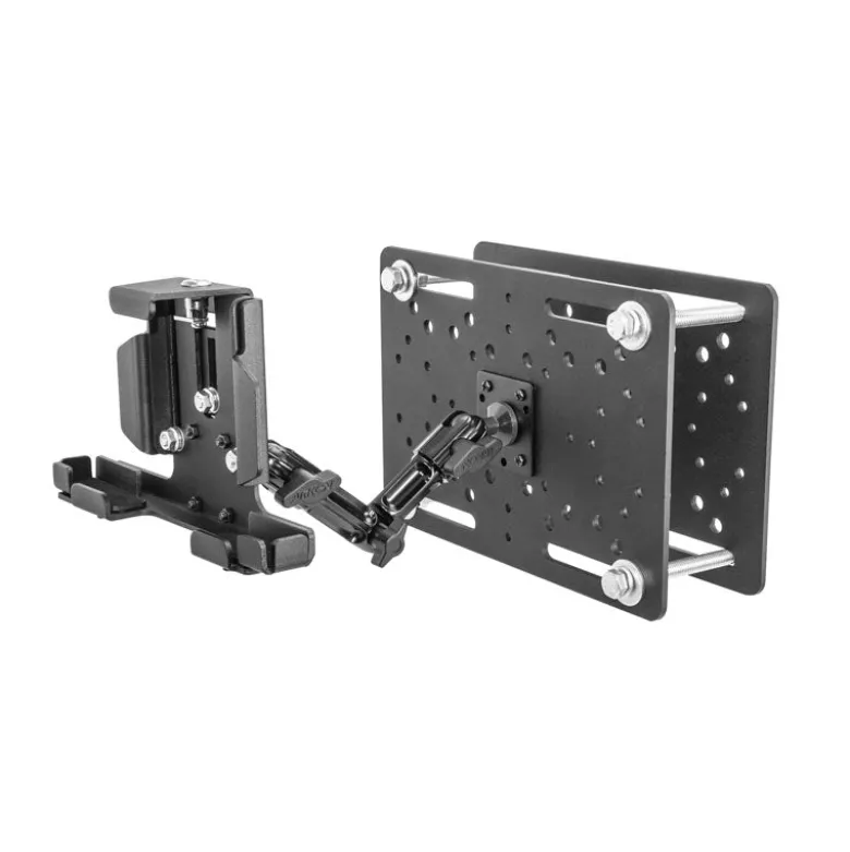 LockVise™ Metal Locking Overhead Guard Tablet Mount with Multi-Pivoting Arm