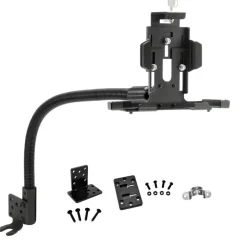 LockVise™ Metal Locking Seat Rail Tablet Mount with 22" Aluminum Gooseneck