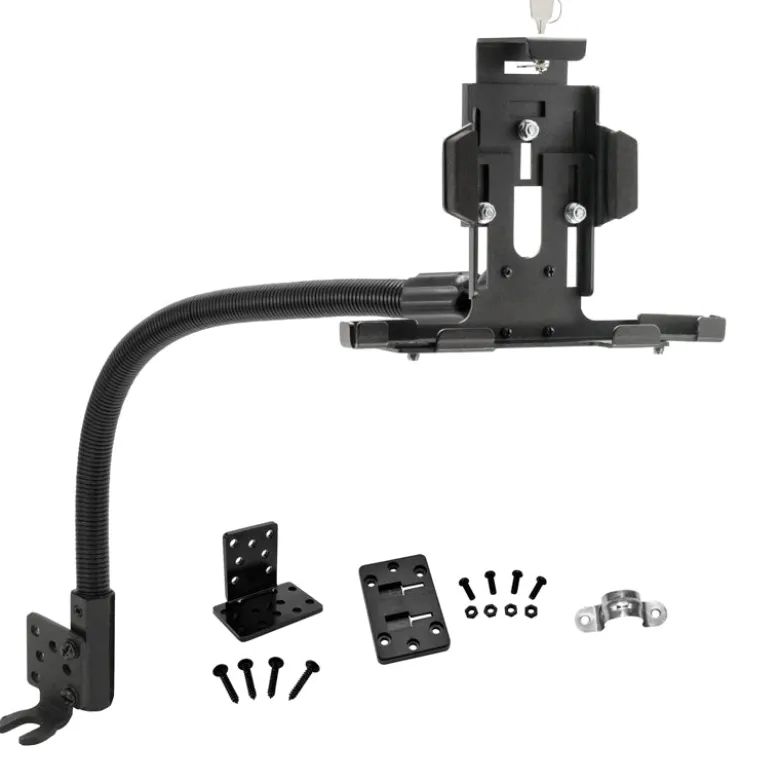 LockVise™ Metal Locking Seat Rail Tablet Mount with 22" Aluminum Gooseneck