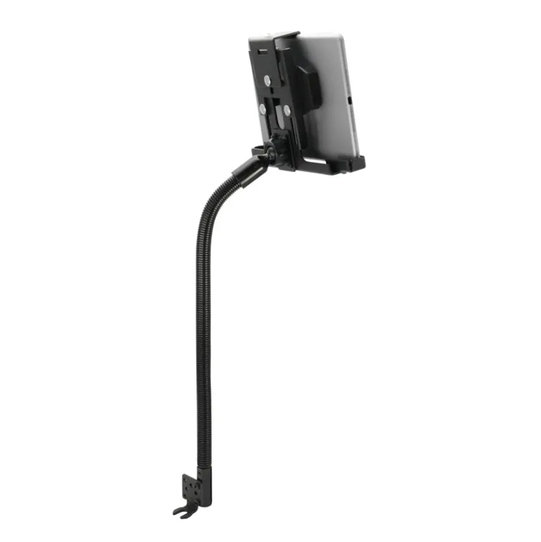 LockVise™ Metal Locking Seat Rail Tablet Mount with 22" Aluminum Gooseneck
