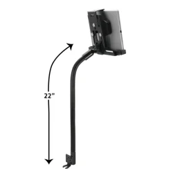 LockVise™ Metal Locking Seat Rail Tablet Mount with 22" Aluminum Gooseneck