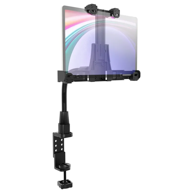 LockVise™ POS Locking Tablet Holder with 12” Gooseneck Clamp Mount