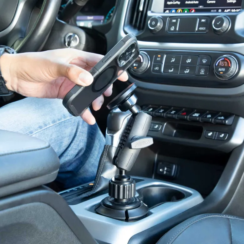 Magnetic Phone Holder with Car Cup Mount - MagSafe Compatible
