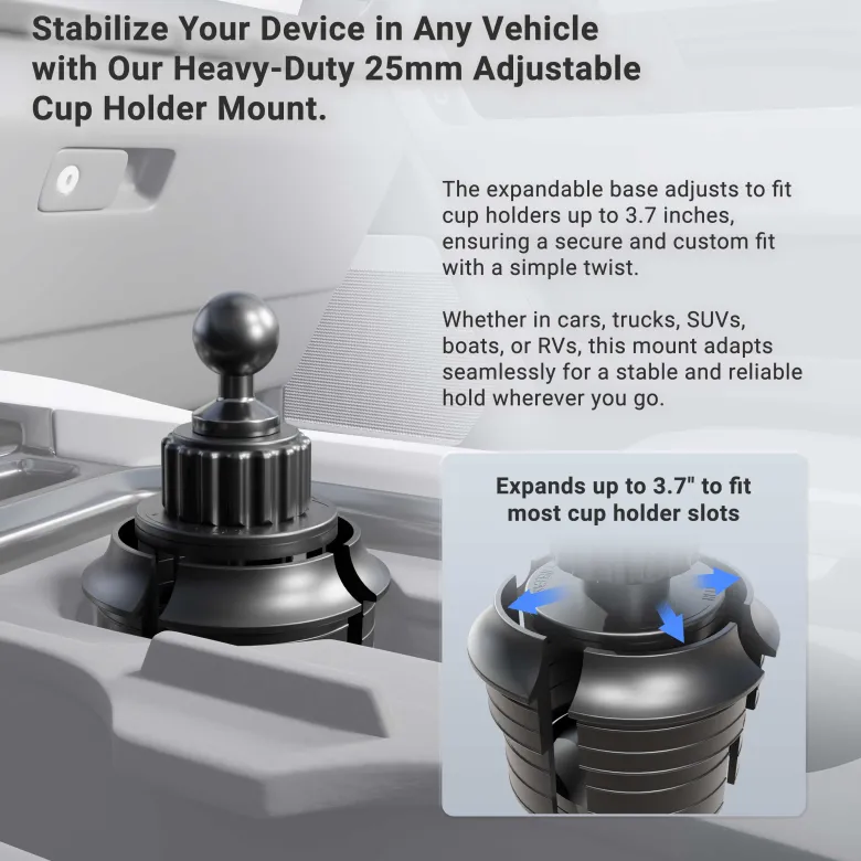 Magnetic Phone Holder with Car Cup Mount - MagSafe Compatible