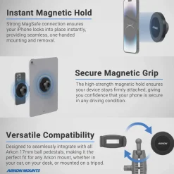 Magnetic Phone Holder with Car Cup Mount - MagSafe Compatible