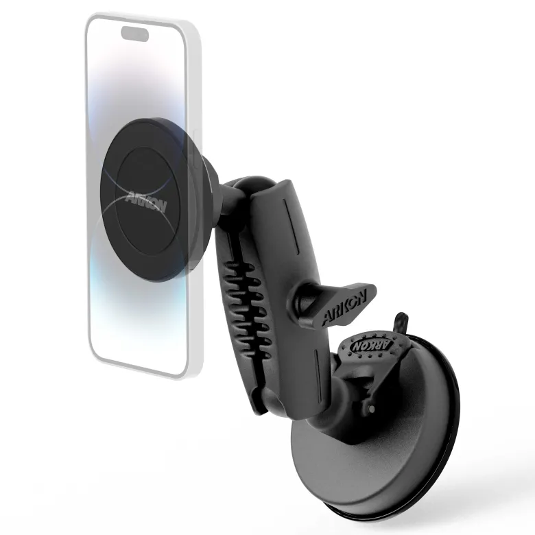 Magnetic Phone Holder with Suction Mount - MagSafe Compatible