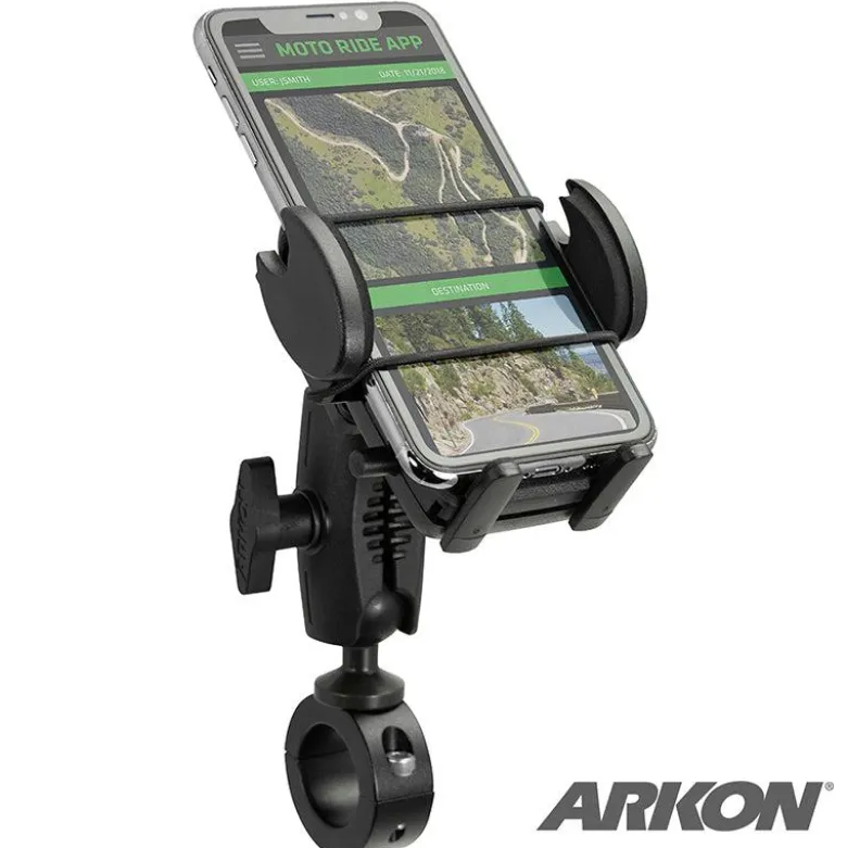Mega Grip 25mm Robust Aluminum Motorcycle Handlebar Smartphone Mount
