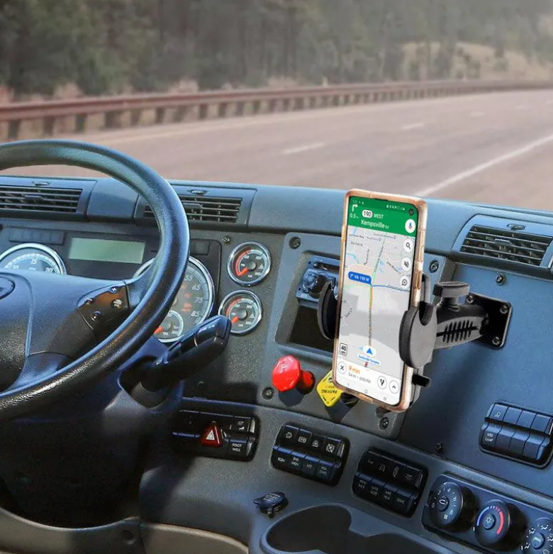 Mega Grip™ Phone Holder with 3.75" Arm and AMPS Drill-Base Mount