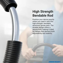 Mega Grip™ Phone Holder with Car Seat Rail Mount and 18" Gooseneck