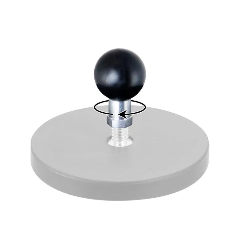 25mm (1 inch) Ball Adapter to 1/4"-20 Female Threaded Hole
