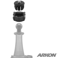 17mm Ball to 1/4"-20 Camera Bolt Pattern Adapter with Tightening Ring