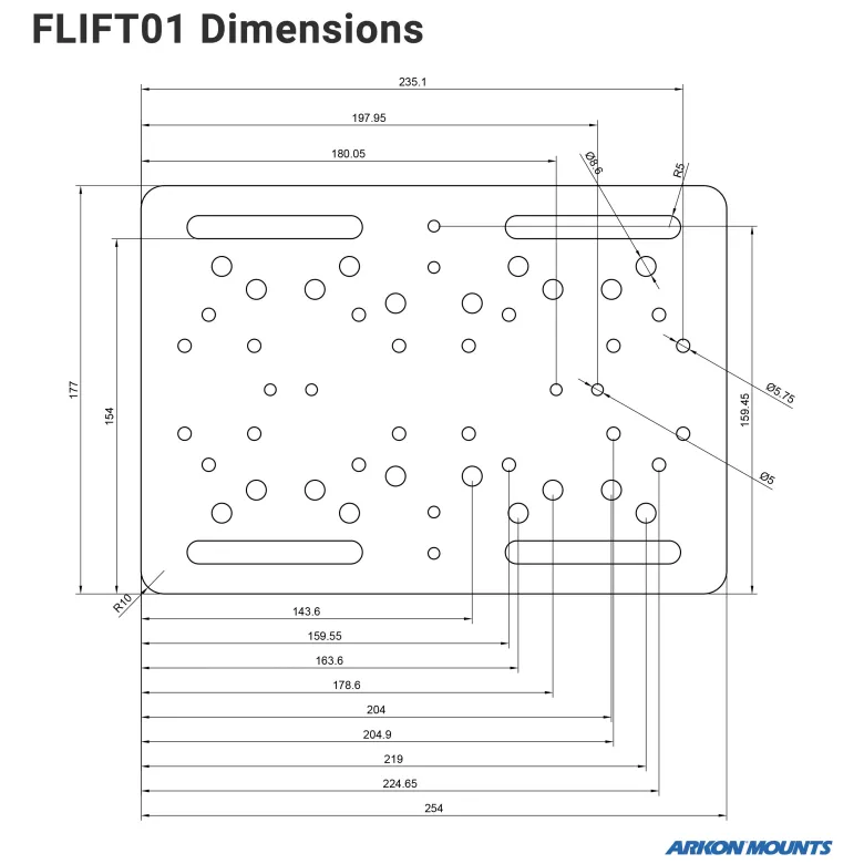 25mm Metal Robust Forklift AMPS Mount