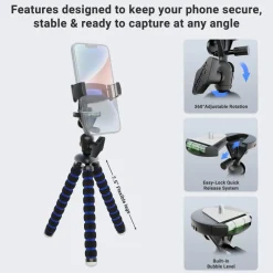 Mobile Grip 5 Tripod Phone Mount for iPhone, Galaxy, and Note