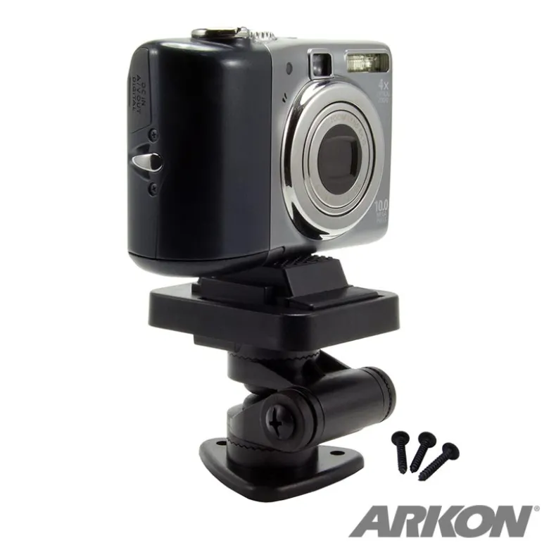 Multi-Angle Adhesive or Drill Base Mount with Camera Mounting Pattern