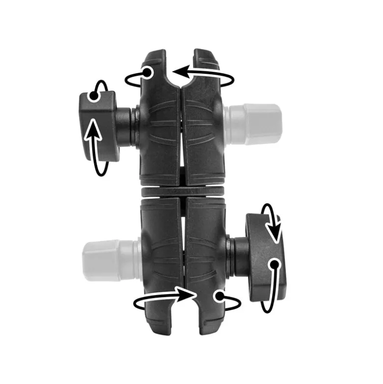 OCTO™ Series 4.25 inch Double Socket Swivel Shaft Arm
