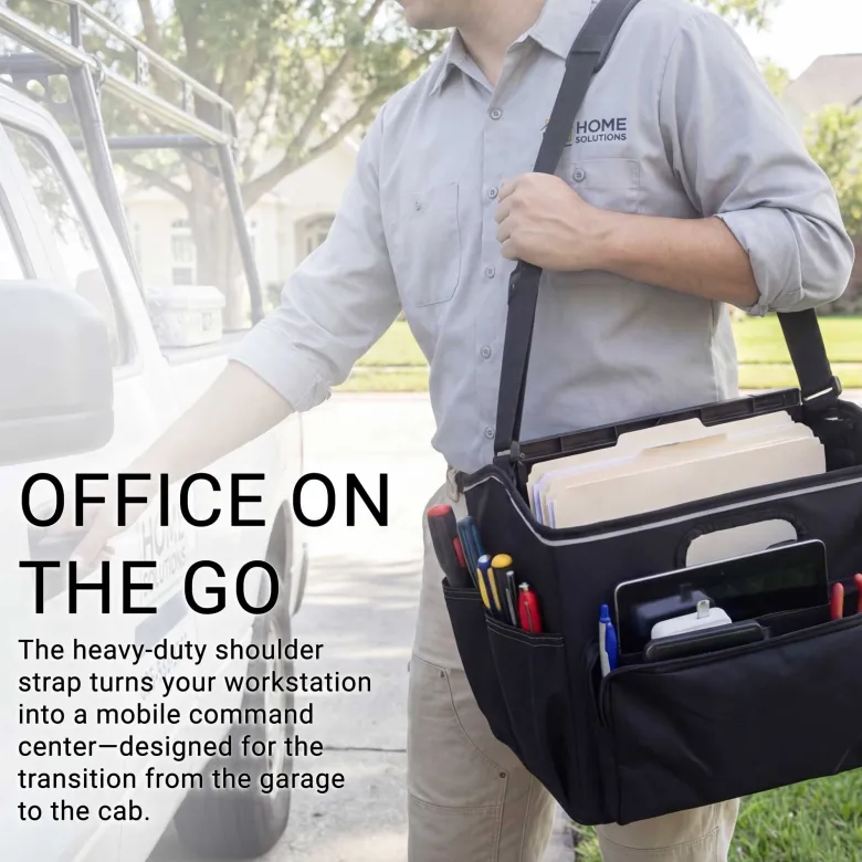 Portable Crate Workstation with Apron Organizer – Choose Your Mounting Setup