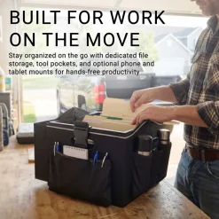 Portable Crate Workstation with Apron Organizer – Choose Your Mounting Setup