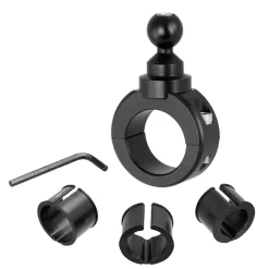 Premium Motorcycle Handlebar Mount for Garmin nuvi GPS - Black Aluminum