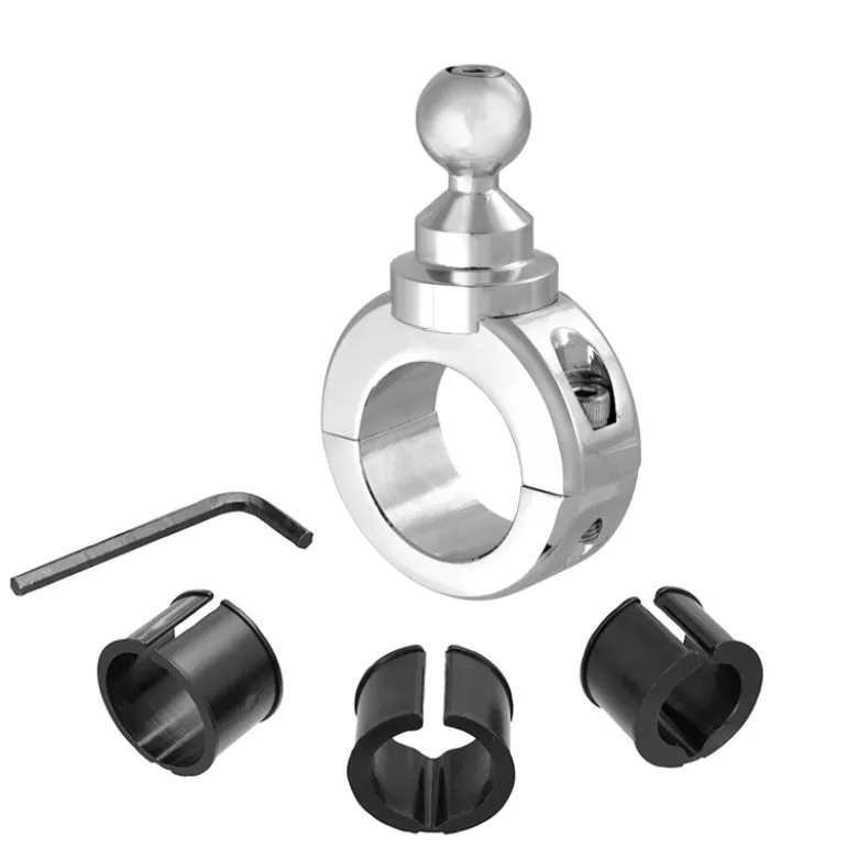 Premium Motorcycle Handlebar Mount for Garmin GPS - Chrome Aluminum