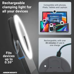 Rechargeable Clip-On LED Ring Light