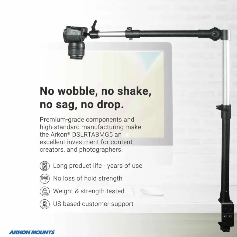Remarkable Creator™ Studio Mount - Overhead Camera Mount. Includes Camera, Tablet, and Phone Holder