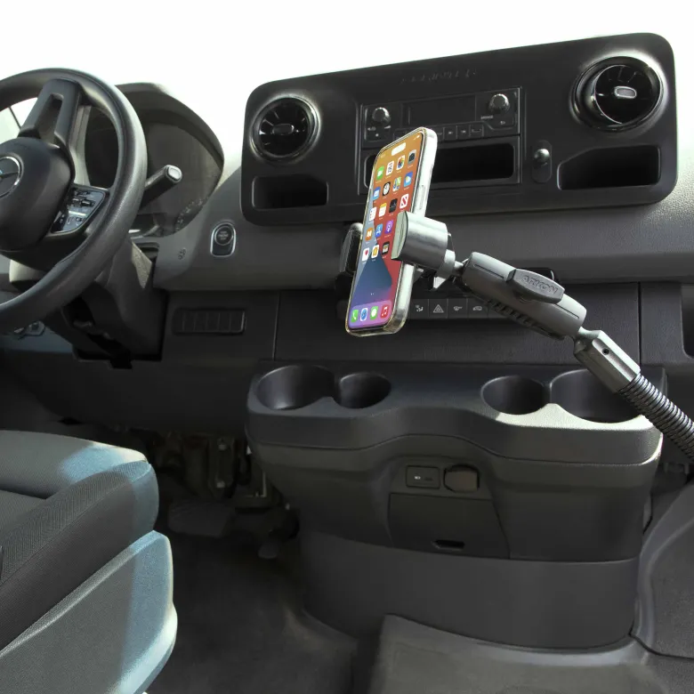 RoadVise® Heavy-Duty Seat Rail or Floor Phone Mount