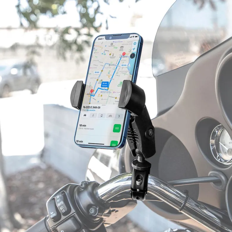 RoadVise® Phone Holder with Aluminum Handlebar Mount and 2.75" Shaft