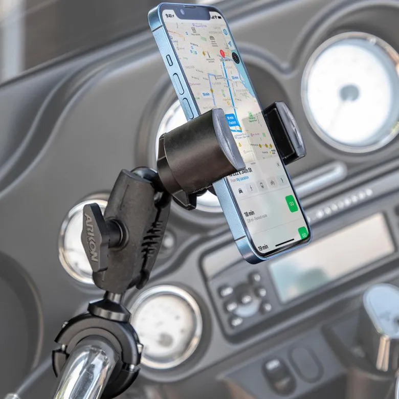 RoadVise® Phone Holder with Aluminum Handlebar Mount and 2.75" Shaft