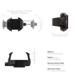 RoadVise® Ultra Forklift Front Guard Phone and Tablet Mount