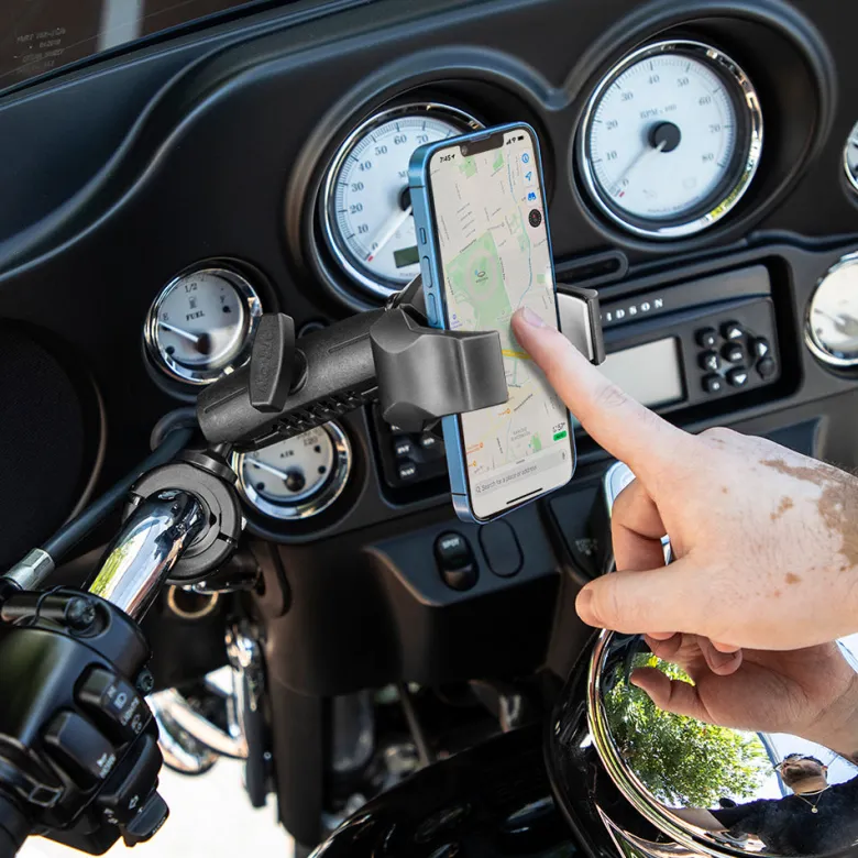 RoadVise® Ultra Holder with Shaft Arm and Handlebar Mount