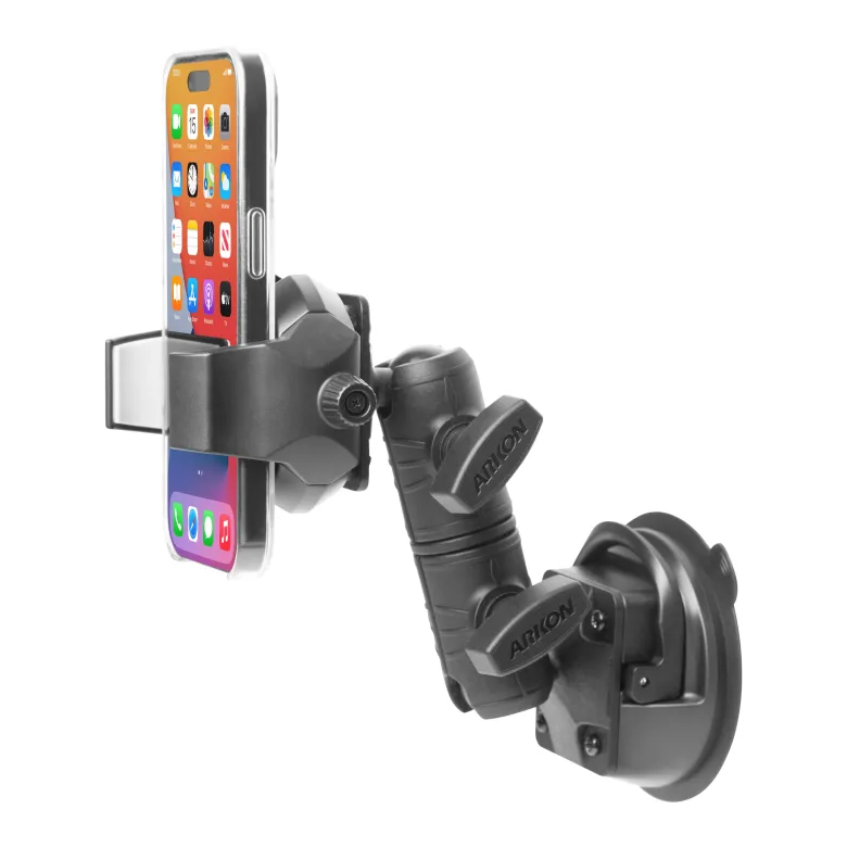 RoadVise® Ultra Holder with Double Socket Arm and Suction Mount