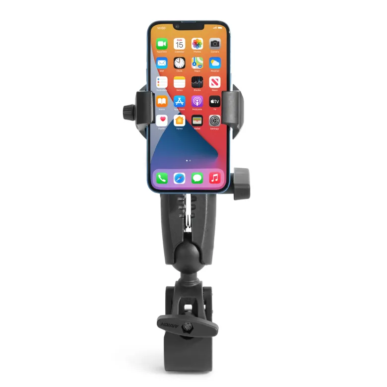 RoadVise® Ultra Phone and Tablet Holder with Clamp Mount and 5.75” Shaft Arm