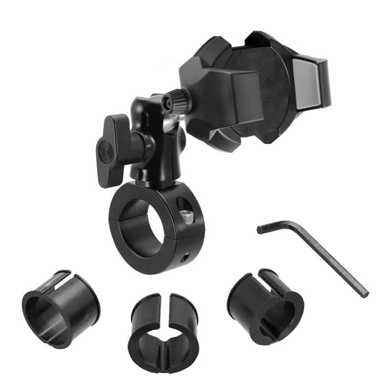 RoadVise® Ultra Premium Aluminum Motorcycle Handlebar Phone and Tablet Mount with Extension