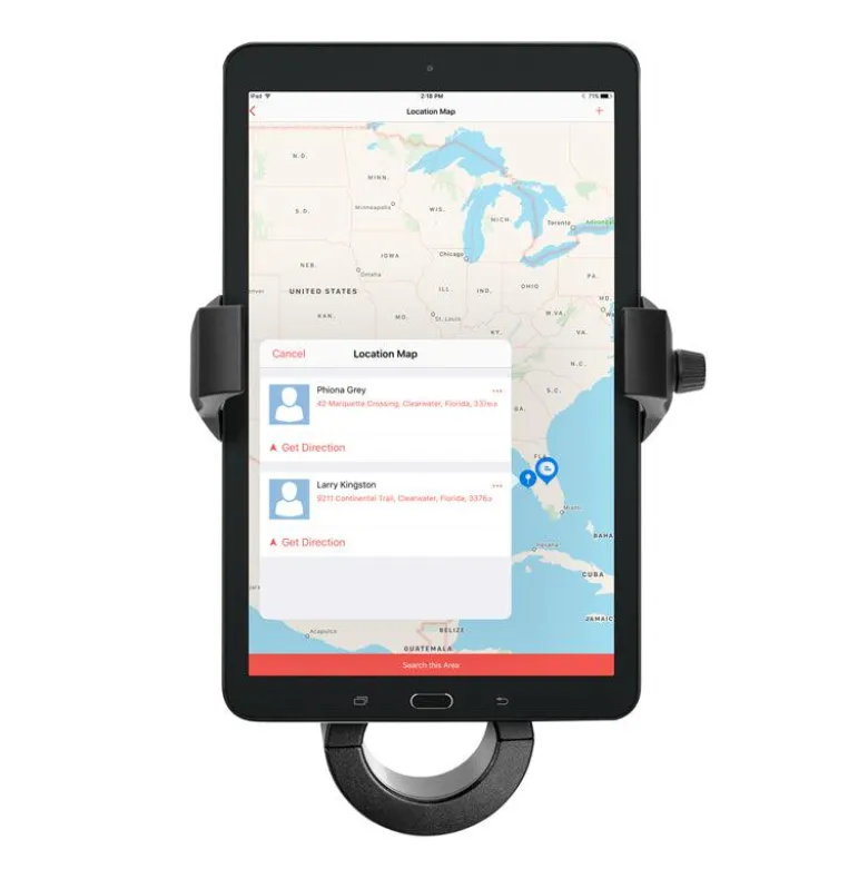 RoadVise® Ultra Premium Aluminum Motorcycle Handlebar Phone and Tablet Mount with Extension