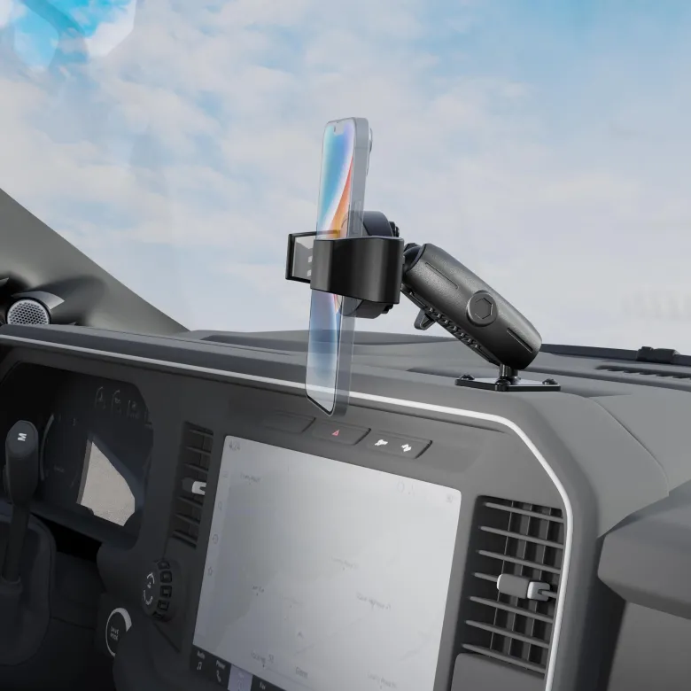 RoadVise® Ultra Pro Phone Holder 5” AMPS Drill-Base Mount