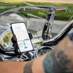 RoadVise® XL Motorcycle Phone Mount - Black Aluminum
