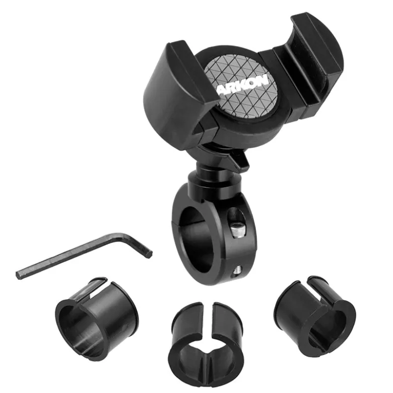 RoadVise® XL Motorcycle Phone Mount - Black Aluminum