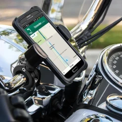 RoadVise® XL Motorcycle Phone Mount - Black Aluminum