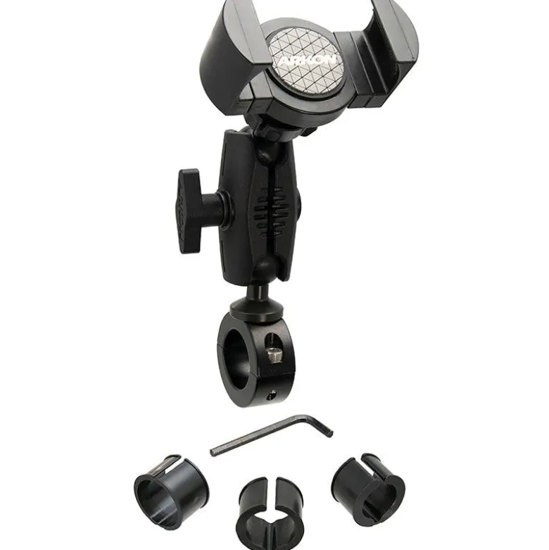 RoadVise® XL Phone and Midsize Tablet Holder with Handlebar Collar Mount and 2.75" Shaft