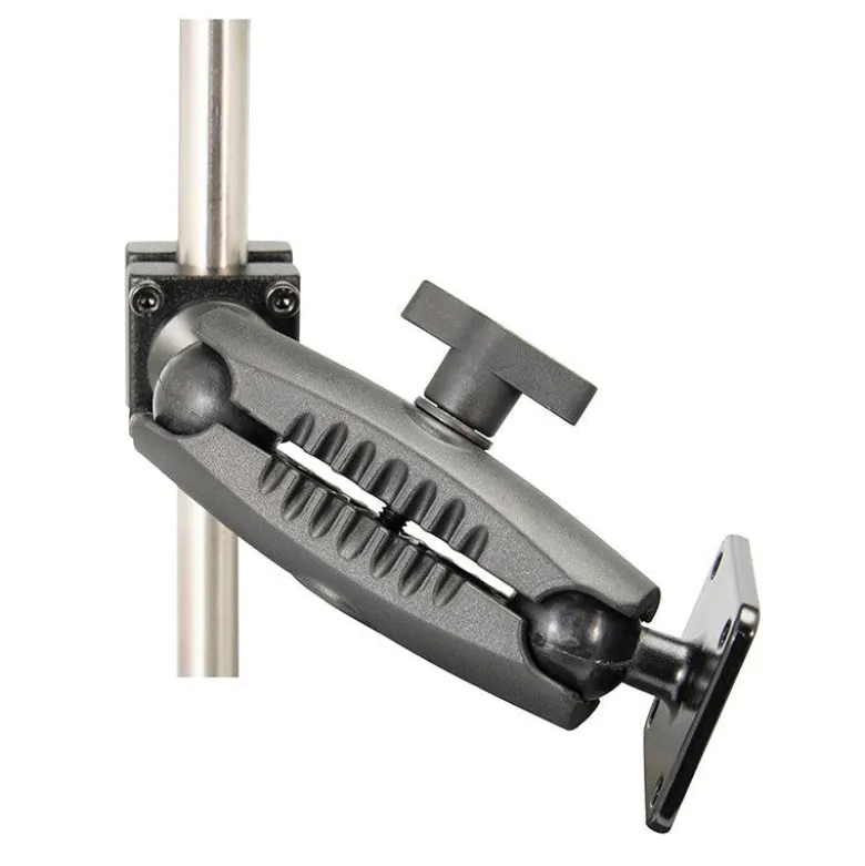 Robust Car Headrest Mount with Metal 4-Hole AMPS Head and Security Hardware